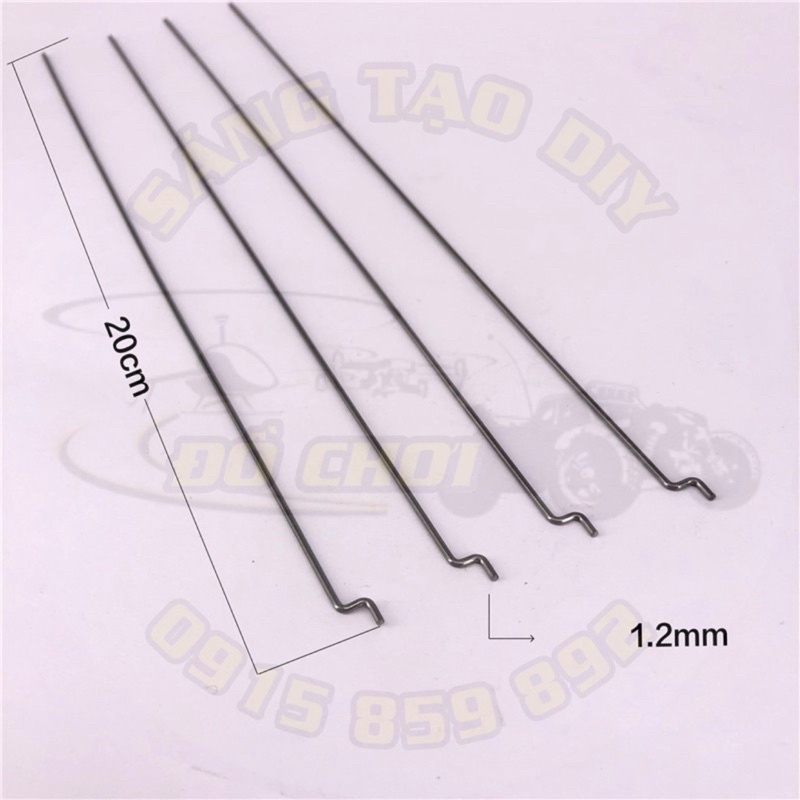 Thanh thép liên kết servo 1.2mm - Thép Link Kéo Servo 20cm