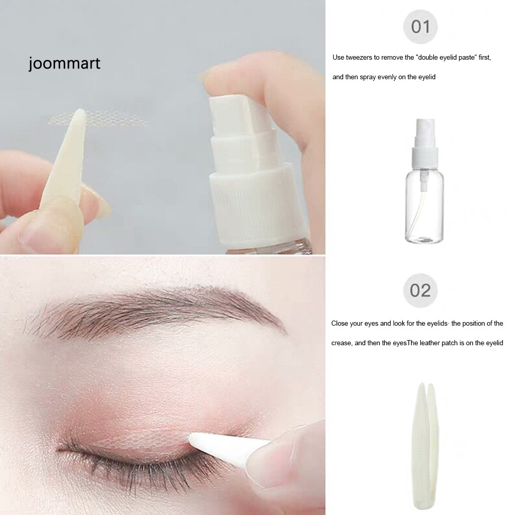 【JM】48Pcs/Sheet Traceless Invisible Lace Net Double Eyelid Tapes Adhesive Stickers