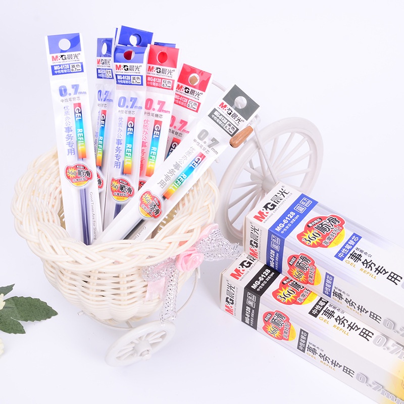 Ruột bút nước mực gel ngòi 0.5/ 0.7mm M&G, chuyên dùng viết chữ Hán-Trung-Hàn-Nhật, dùng cho văn phòng, học sinh