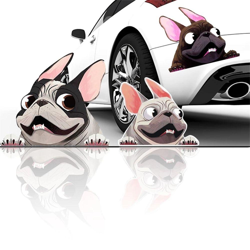 Đề Can Dán Trang Trí Thân Xe Hơi / Xe Máy Hình Chó Bull Hiệu Glees
