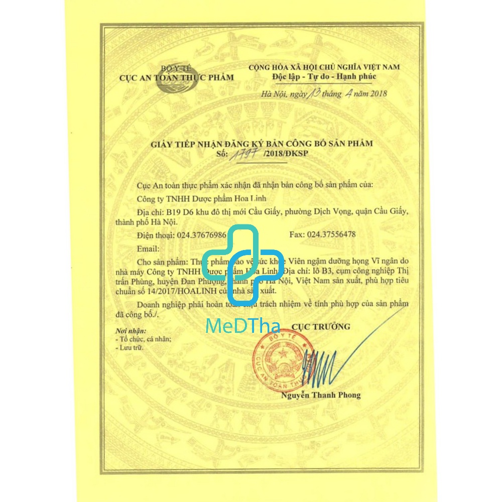 Viên ngậm dưỡng họng Vĩ Ngân - Kẹo ngậm đau họng, giảm ho vị chanh muối không đường Hoa Linh (Hộp 2 vỉ x 5 viên)