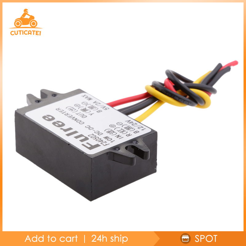 Bộ Chuyển Đổi Nguồn Điện Dc 12v 24v Sang 5v 2a 10w Cho Đèn Led Xe Hơi