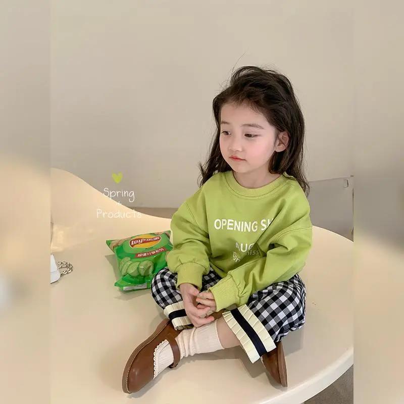 [Babycat] Hàng Có Sẵn Quần Dài Dáng Rộng Phong Cách Hàn Quốc Nhật Bản Thường Ngày Thời Trang Mùa Xuân Cho Bé Gái