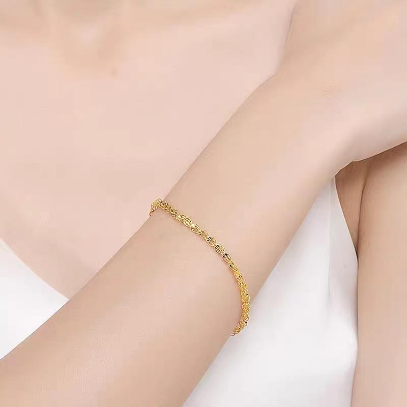 Vòng tay hình đuôi phượng hoàng mạ vàng 18k phong cách Trung Hoa độc đáo