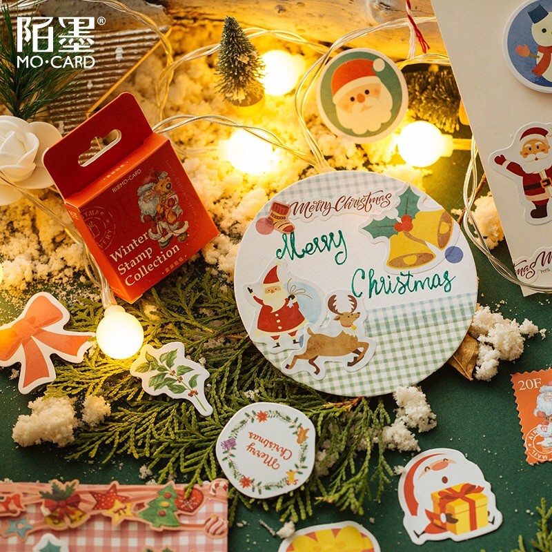Hộp 45 hình dán trang trí giáng sinh noel