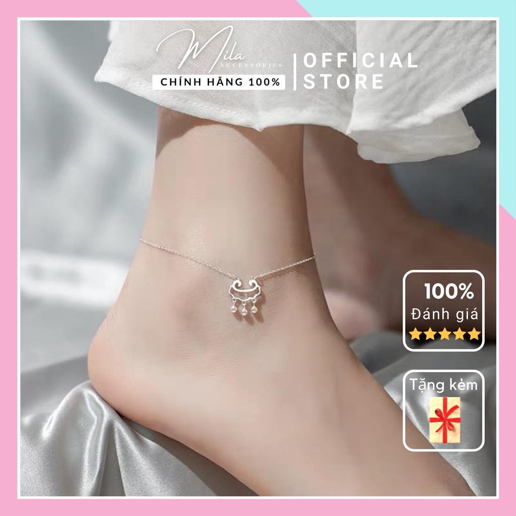Lắc chân nữ titan đẹp cao cấp không gỉ phong cách hàn quốc dễ thương Mila Accessories LC103