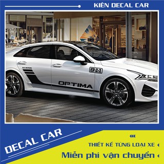 Tem xe Kia Optima phong cách thể thao - decal Optima