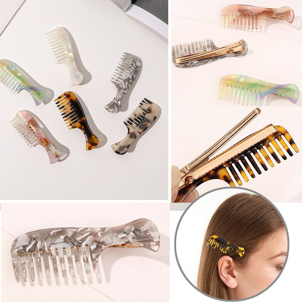 Kẹp Tóc Hình Lược Nhiều Màu Sắc Kiểu Cổ Điển Thời Trang Cho Nữ