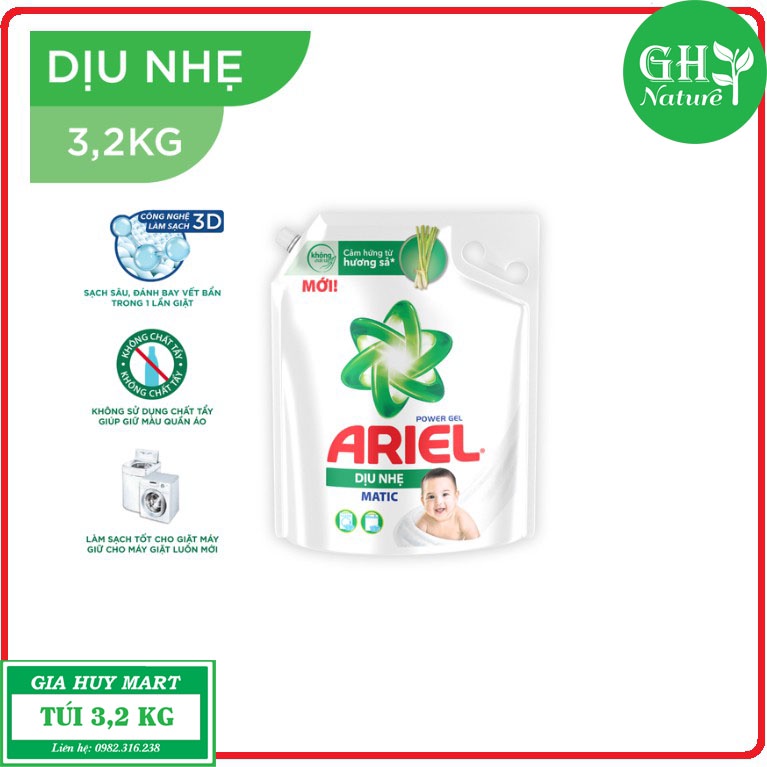 Nước giặt máy Ariel matic hương hoa 3,2kg