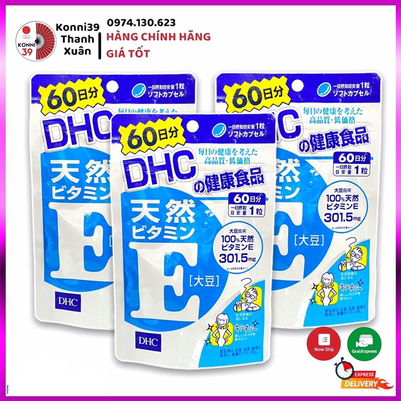 Viên Uống D H C Bổ Sung Vitamin E Nhật Bản 60 Ngày