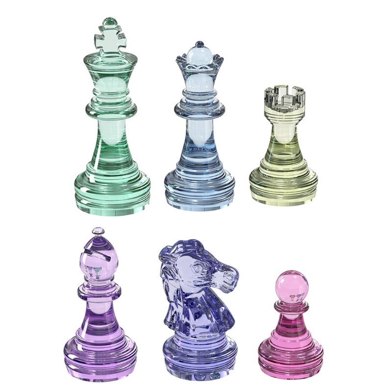 Bộ 6 Khuôn Làm Resin Epoxy UV Hình Quân Cờ Vua 3D Độc Đáo