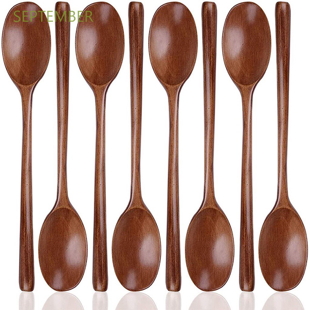 Muỗng gỗ cán dài kiểu Nhật Bản bền bỉ tiện lợi thân thiện với môi trường