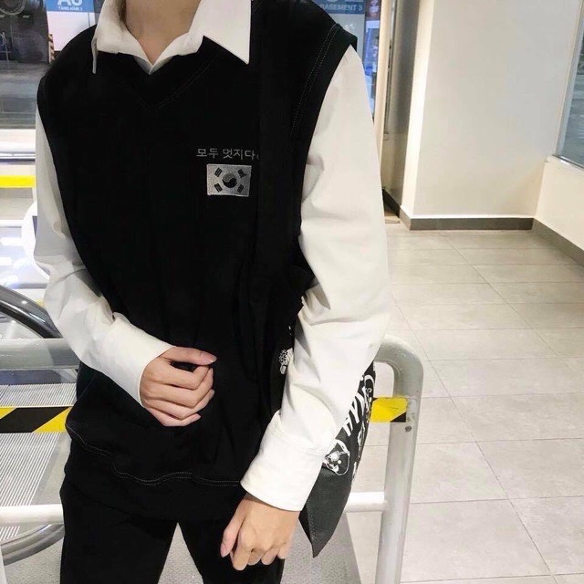 SET áo gile cờ Hàn Nam Nữ | BigBuy360 - bigbuy360.vn