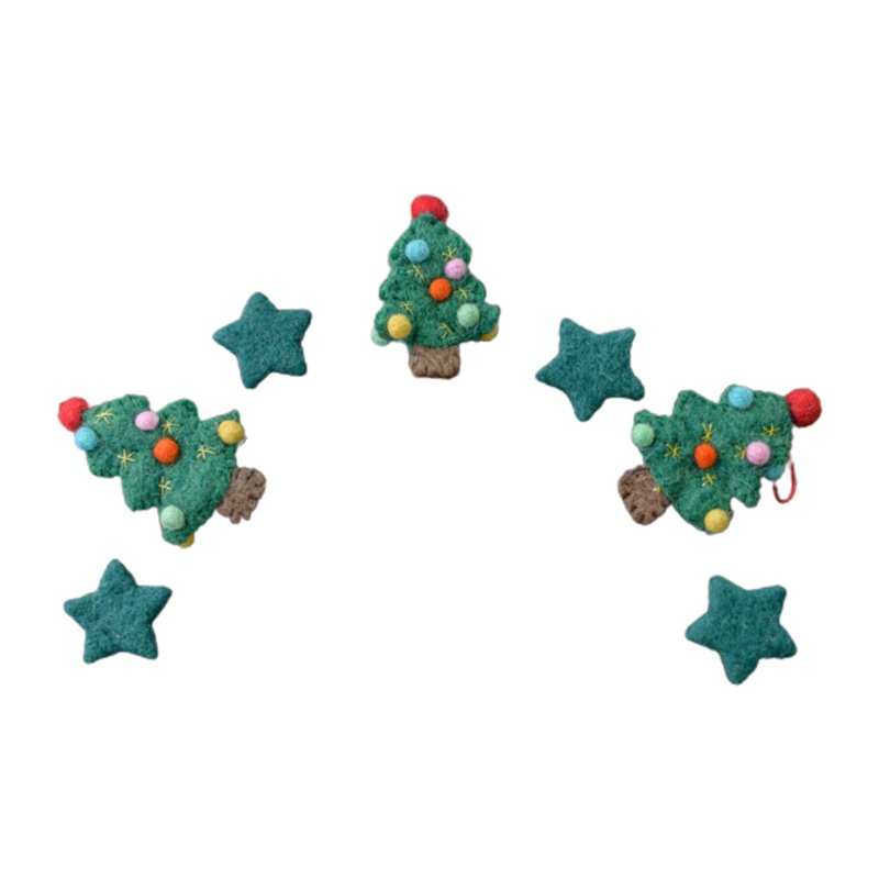 Set 7 phụ kiện trang trí chụp ảnh bằng len nỉ dễ thương cho bé sơ sinh