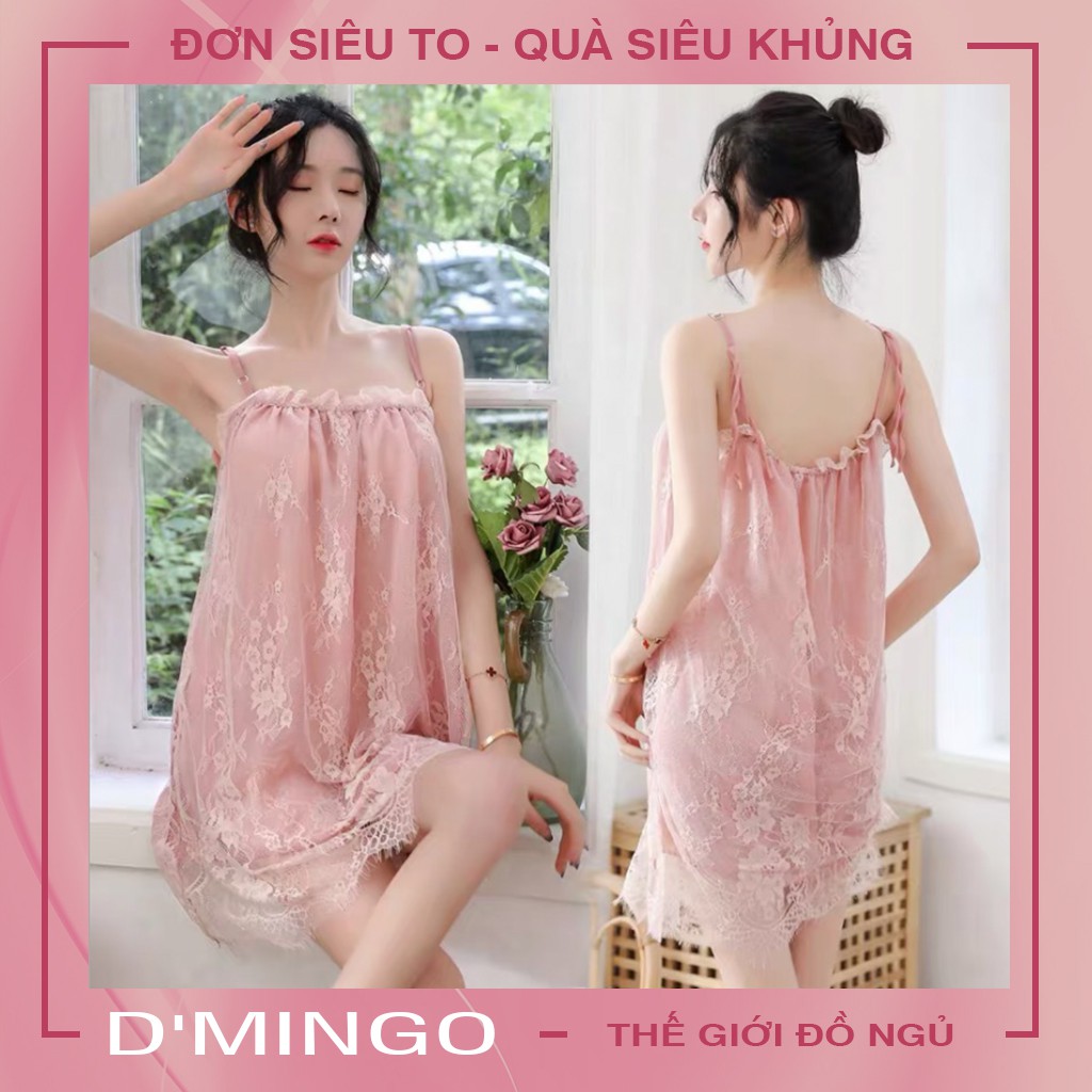 Đầm Ngủ Sexy Váy Ngủ Ren Voan Ren Công Chúa 2 Lớp Cao Mềm Mát Mịn Quyến Rũ (Tặng ngay 1 quần lót lọt khe) VN01