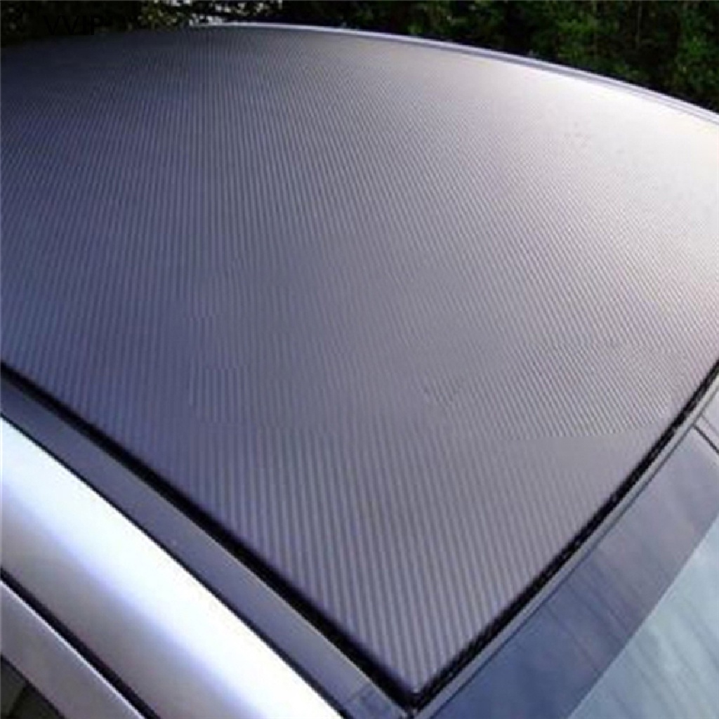 Vvvn Perfect 3D Carbon Fiber Black Vinyl Film Auto Car Sheet Wrap Roll Sticker Decor Jelly