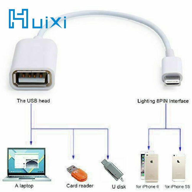 Cáp OTG cổng USB chuyên dụng cho điện thoại Apple iPhone 5 5s 6 6s Plus 7 DR