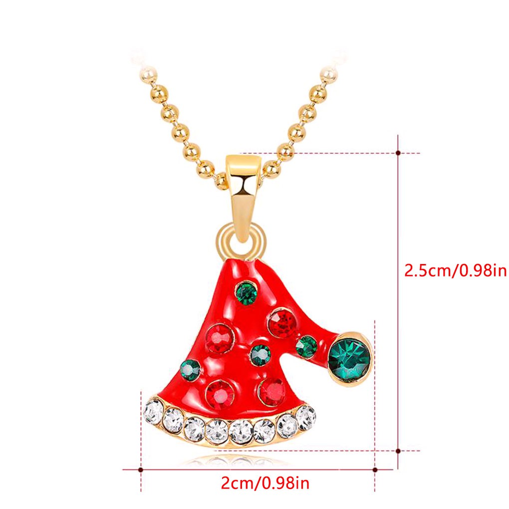 Dây Chuyền Mặt Tròn Họa Tiết Giáng Sinh Dễ Thương 629