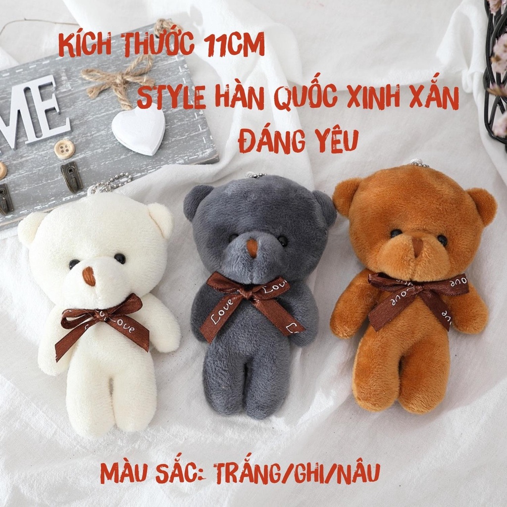 Móc khóa gấu bông treo balo túi xách siêu xinh giá cực rẻ-TL