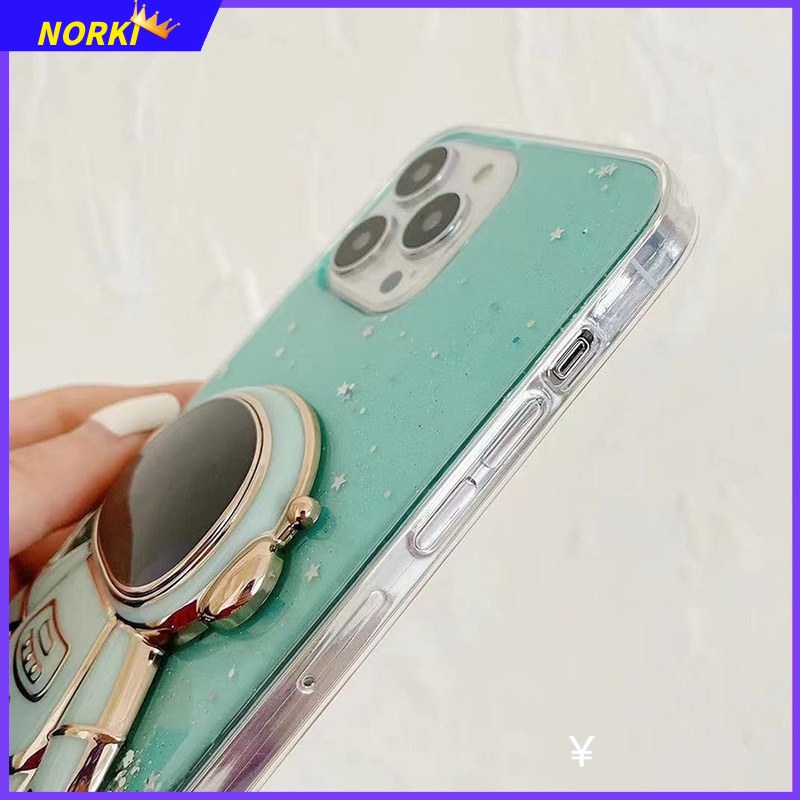 Ốp Điện Thoại Kim Tuyến Nước Kèm Giá Đỡ Hình Phi Hành Gia 3D Cho OPPO Reno 8T 8 8Pro 8Z 7 7Pro 7Z 6 6Pro 6Z