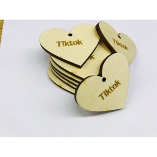 Phôi móc khoá gỗ hình trái tim
