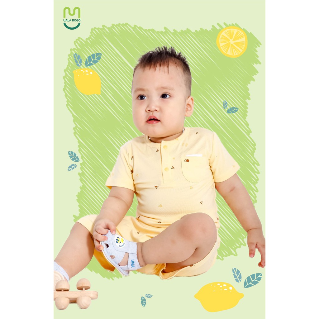 UR2236 Bộ cộc tay Uala Rogo vải petit phối túi (6-48M)