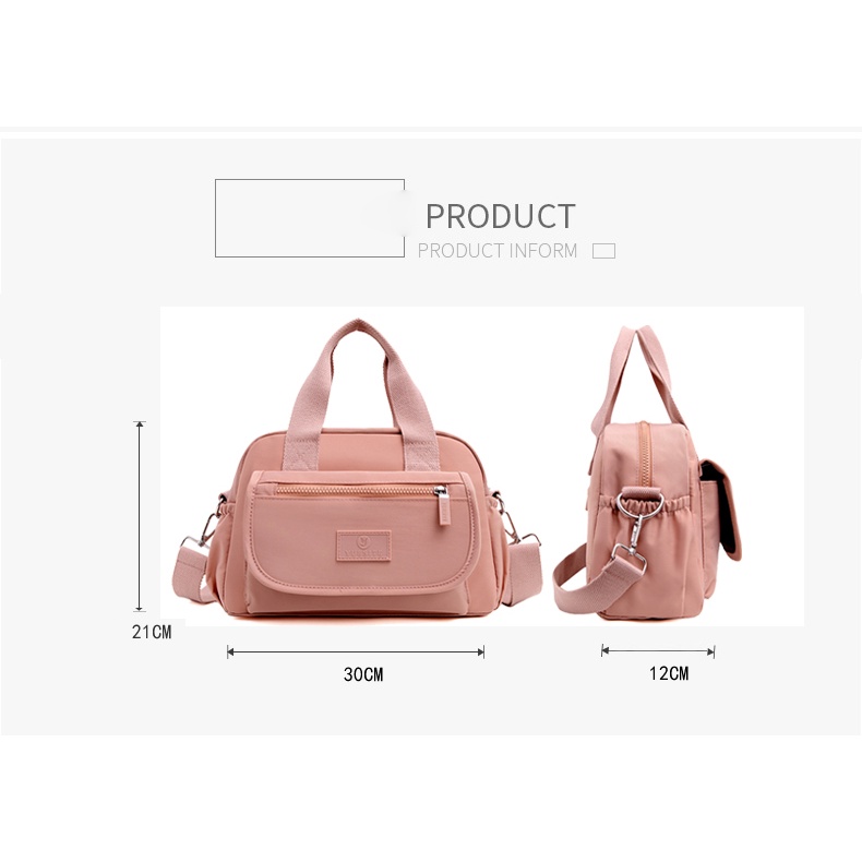 Túi Xách Vải Oxford Siêu Nhẹ Nhiều Ngăn Dung Tích Lớn Phong Cách Mới Cho Nữ