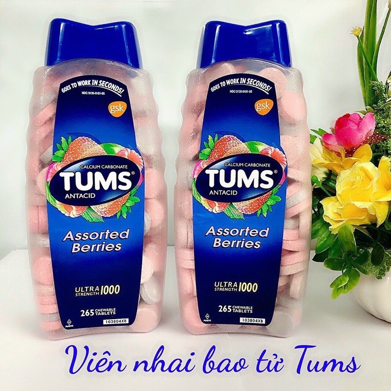 Viên Nhai Bao Tử Tums của Mỹ