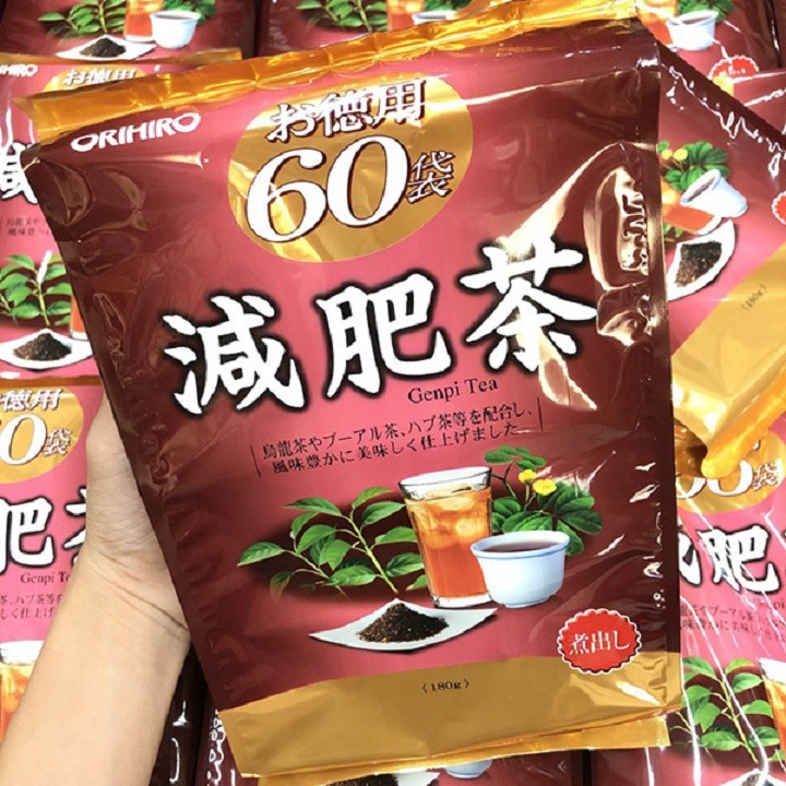 Trà giảm mỡ bụng Genpi Tea Orihiro Nhật Bản - Túi 60 gói