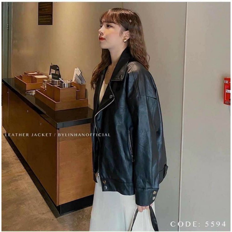 ( Hàng sẵn giao siêu nhanh) ÁO DA NỮ DÁNG RỘNG TRÙM MÔNG CỰC CHẤT KIỂU DÁNG HÀN QUỐC | BigBuy360 - bigbuy360.vn