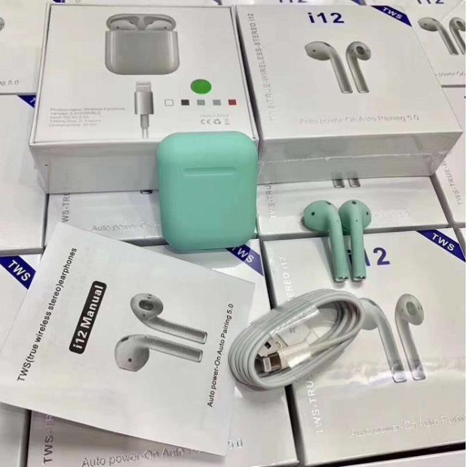 Mua ngay Tai Nghe Bluetooth i12, Tai Nghe Không Dây i12 TWS, Hàng Nhập Khẩu [Freeship 10k]