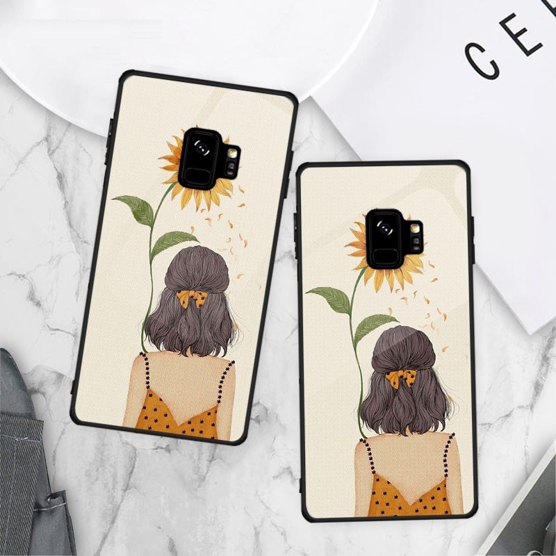 [HOT] - ỐP IPHONE, SAMSUNG TRÁNG GƯƠNG CÔ GÁI HOA HƯỚNG DƯƠNG dah211127