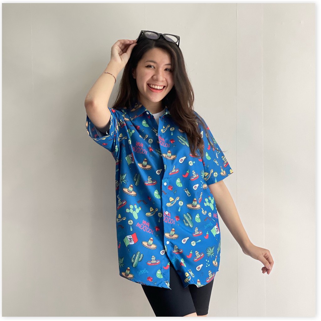 ÁO SƠ MI NAM NỮ, THIẾT KẾ HỌA TIẾT SIÊU NGẦU,CHẤT LIỆU VÃI THOÁNG MÁT  THỜI TRANG KME.STORE
