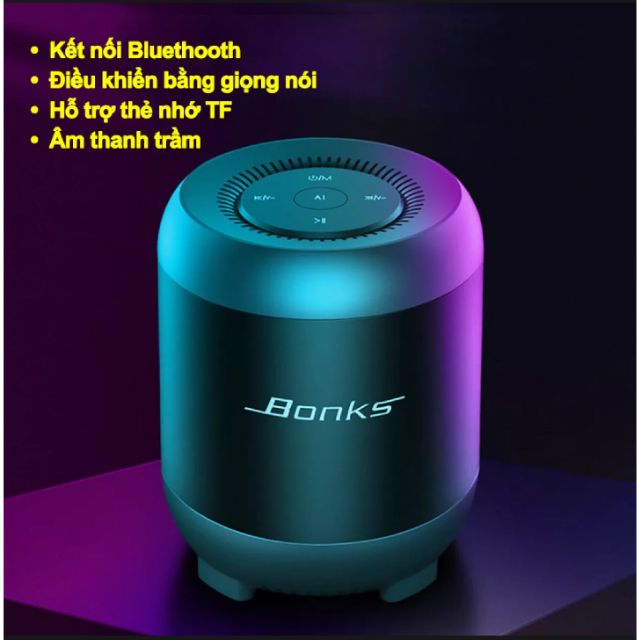loa di động bluetooth 5.0  BONKS Q33 âm thanh HIFI , BASS siêu chắc , stereo speaker ,  hỗ trợ thẻ nhớ đến 32G