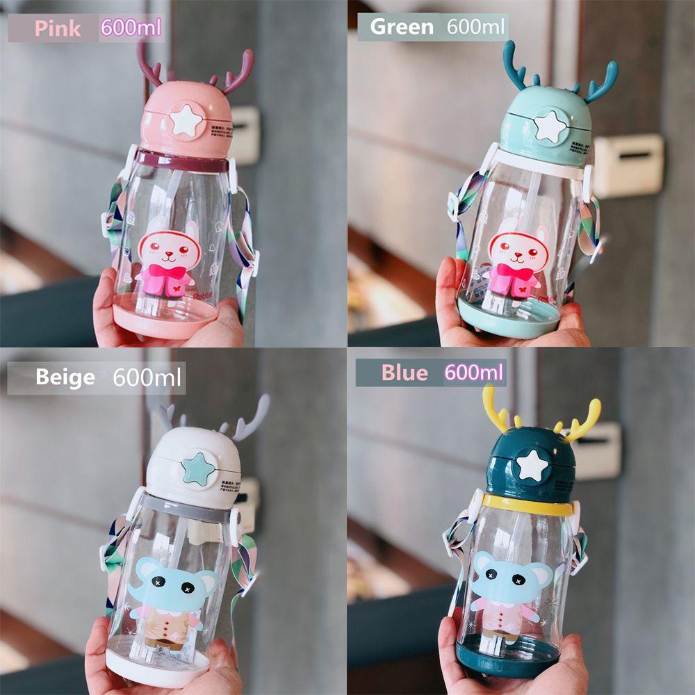 Bình Nước 600ML Họa Tiết Hoạt Hình Dễ Thương