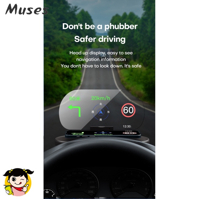 Giá Đỡ Sạc Máy Chiếu Hd Không Dây Hít Nam Châm Màn Hình Hud Cho Xe Hơi