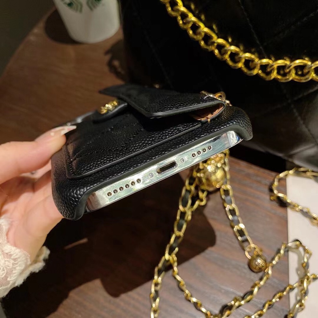 Ốp Điện Thoại Cao Cấp Có Ngăn Đựng Thẻ Và Dây Đeo Chéo Phong Cách Âu Mỹ Cho iphone1 15 15Promax xs max 11 15