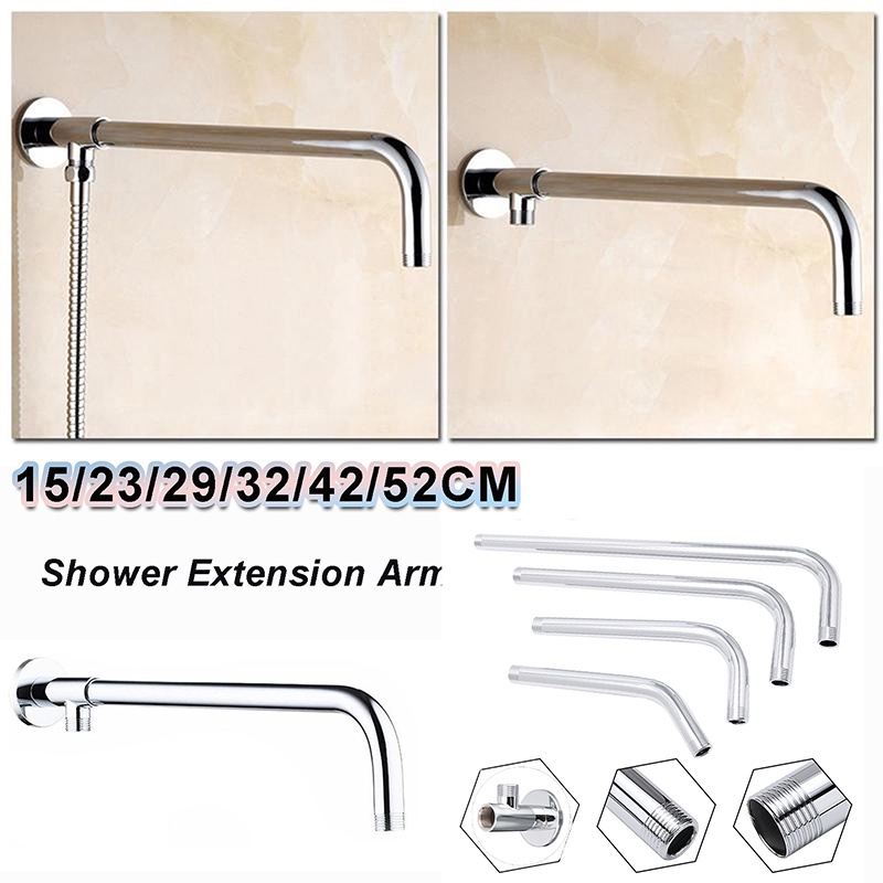 Thanh Nối Dài Vòi Hoa Sen Gắn Tường Bằng Thép Không Gỉ 15/23/29/32/42/52cm Chất Lượng Cao Cho Nhà Tắm