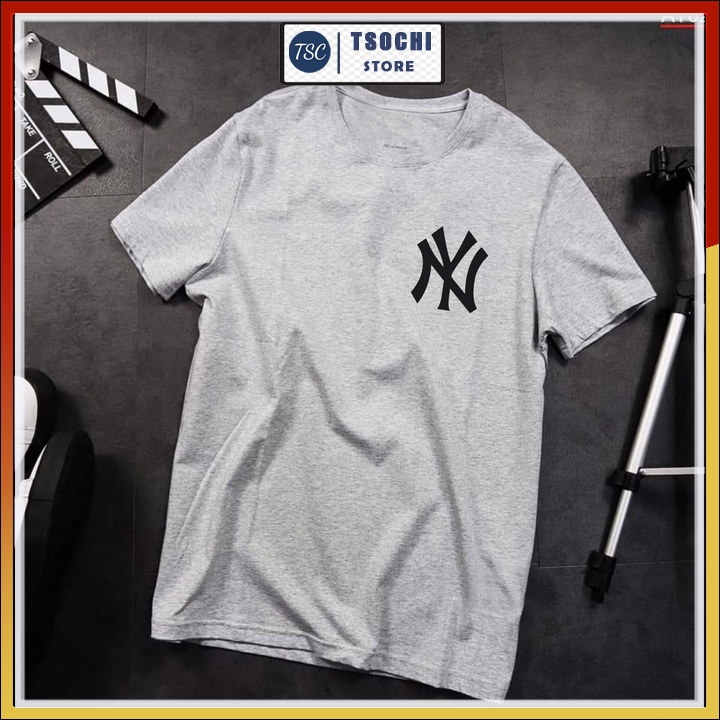 Áo thun nam ny tay ngắn, áo phông ny chất cotton co dãn 4 chiều mát mịn CZ21