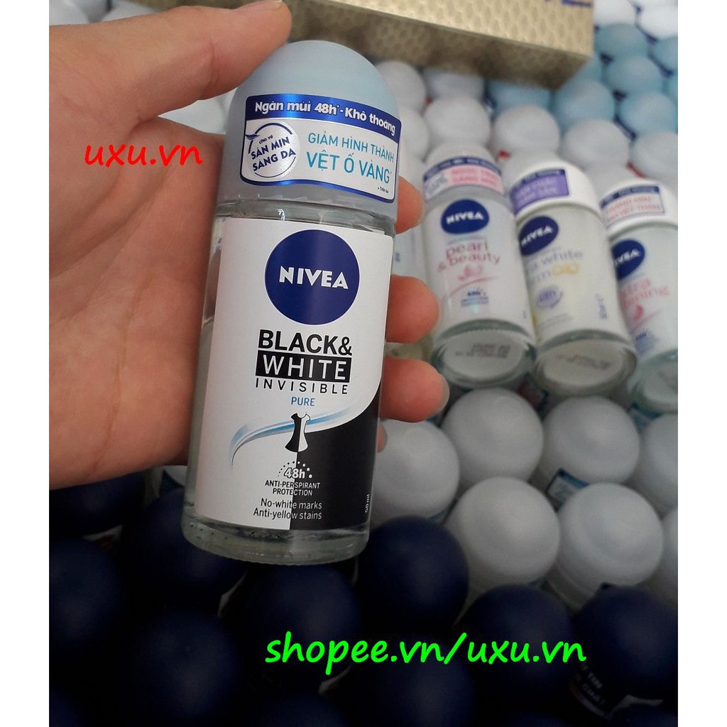 Lăn Khử Mùi Nữ 50Ml Nivea Ngăn Vệt Ố Vàng (Black & White), Với uxu.vn Tất Cả Là Chính Hãng. | BigBuy360 - bigbuy360.vn