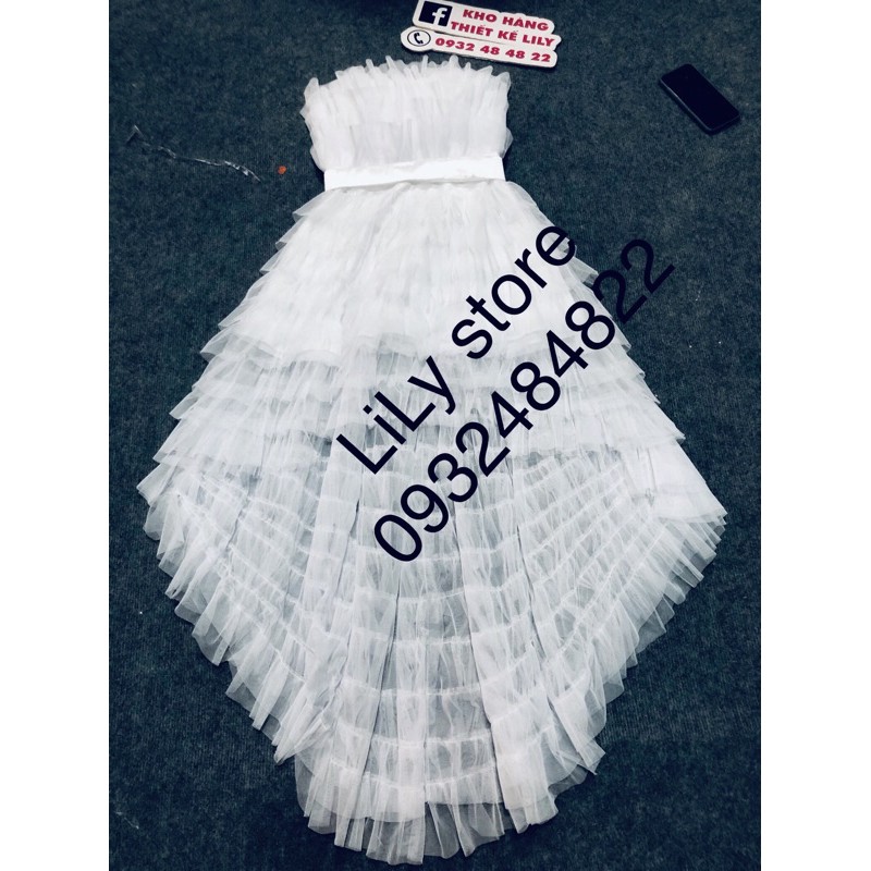 ĐẦM CÚP TẦNG ĐUÔI TÔM CỰC XINH ( ảnh và video thật 1000% )