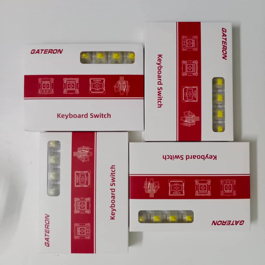 Hộp Công tắc bàn phím cơ 35 switches - GATERON PRO MILKY YELLOW