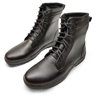 Giày Boot Nam Cổ Cao Phong Cách Phủi Da Bò Thật 100% Siêu Bền BN01MC (Đen - Nâu)