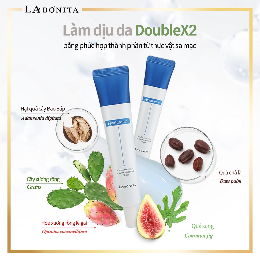 Kem dưỡng ẩm sáng da & tăng độ đàn hồi - LA BONITA Vital Hyaluronic Acid Cream 50ml