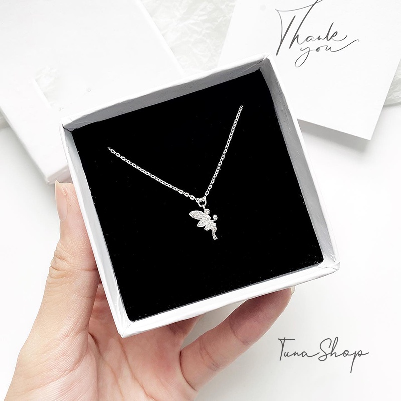 Dây chuyền Bạc S999 thiên thần /Vòng cổ Bạc_ 𝐂𝐚𝐦 𝐤𝐞̂́𝐭 𝐜𝐡𝐮𝐚̂̉𝐧 𝐁𝐚̣𝐜 _TUNA SILVER