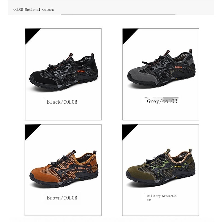 【Hàng Sẵn Sàng】 Giày Lưới Đi Xe Đạp Leo Núi Không Khóa Thoáng Khí Cỡ Lớn Cho Nam