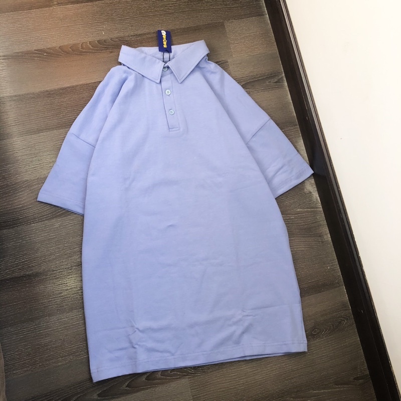 Polo trơn xanh baby - ảnh thật