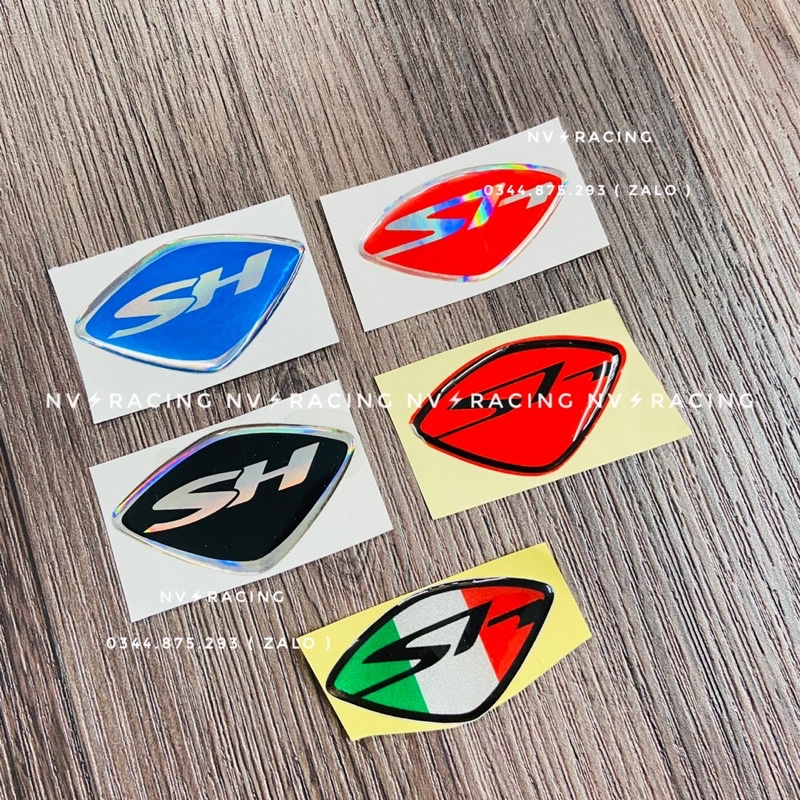 Tem logo chữ SH dán mặt nạ trước chống thấm nước và bay màu