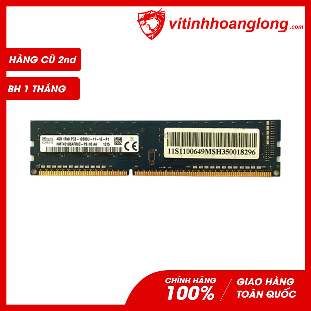 RAM máy tính SK Hynix 4Gb buss 1600 DDR3 - HÀNG CŨ - BH 1T