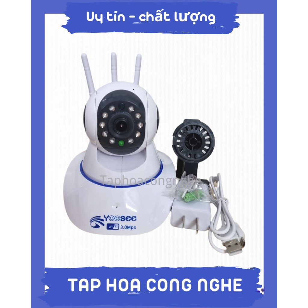 camera wifi app yoosee quan sát trong nhà 3 râu xoay 360 độ KO LAN & CÓ LAN- đàm thoại 2 chiều